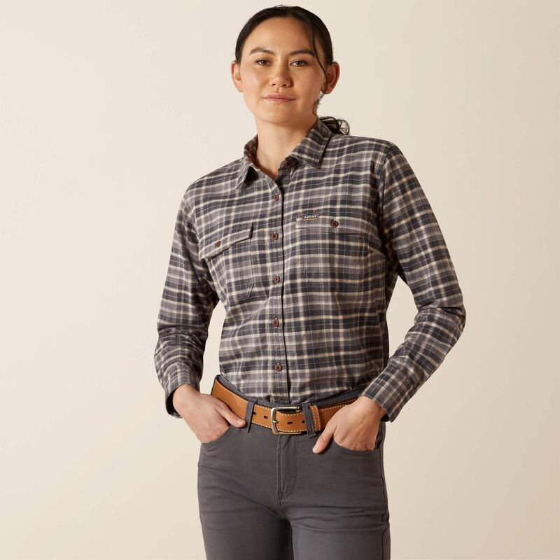 Ariat Ladies Rebar Durastretch Flannel Work Shirt