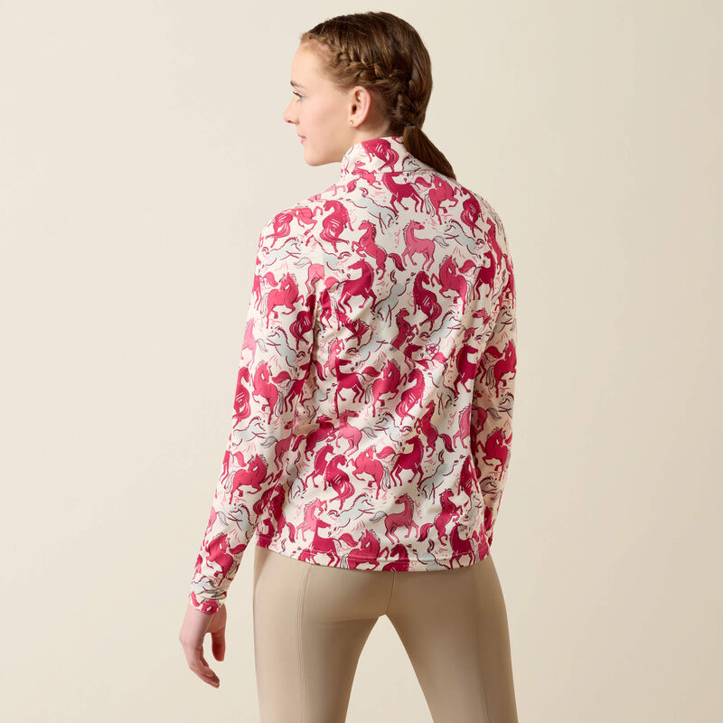 Ariat Youths Lunaveil 1/2 Zip Baselayer - Print
