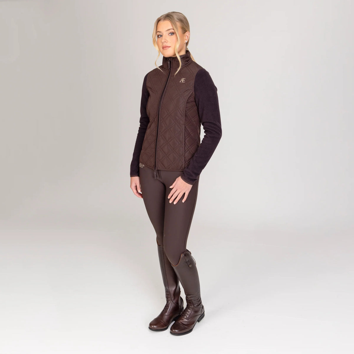 Aubrion Equestrian Hybrid Jacket - Espresso