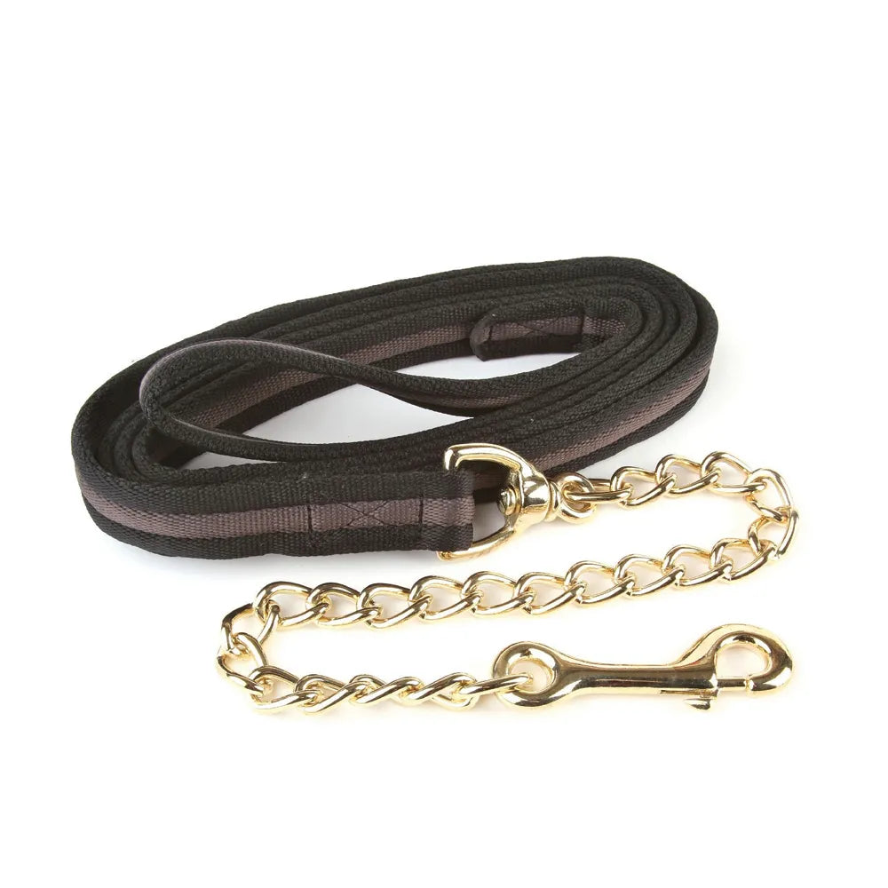 Hy Soft Webbing Lead Rein With Chain