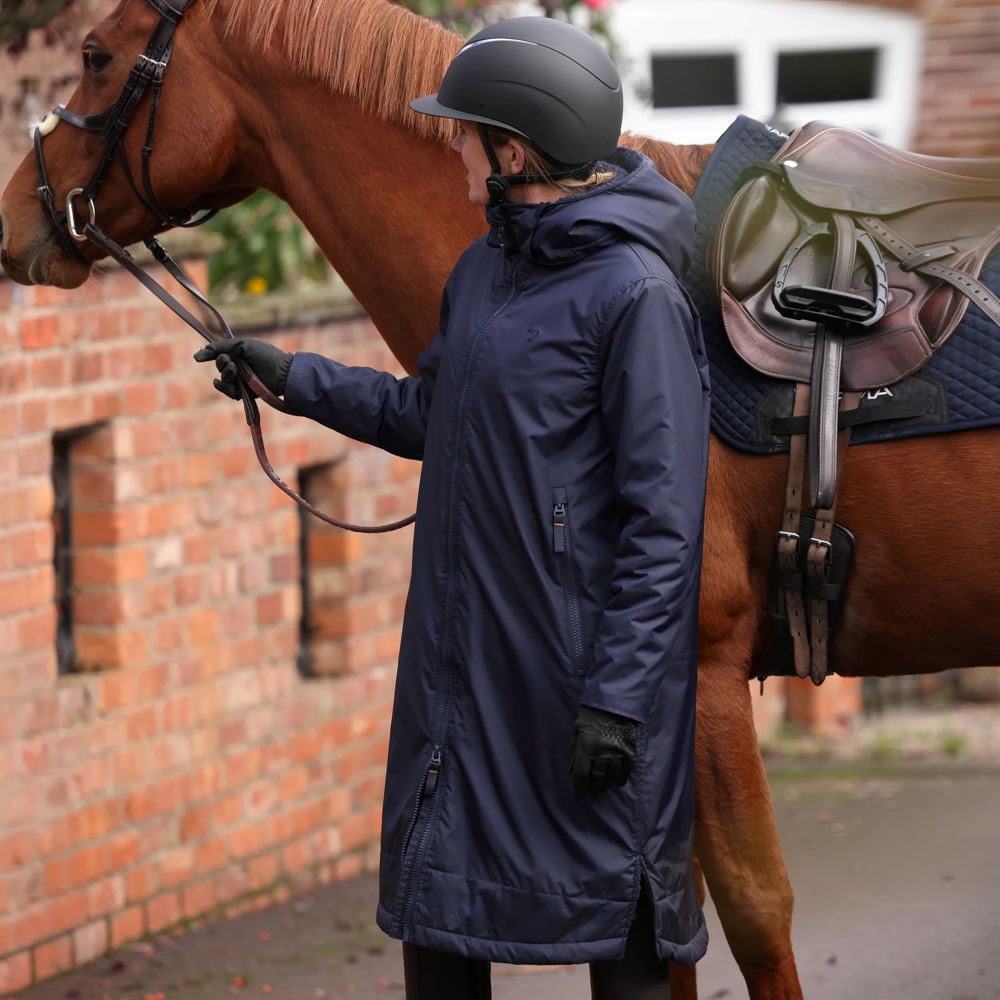 Aubrion All Weather Robe Unisex-Navy