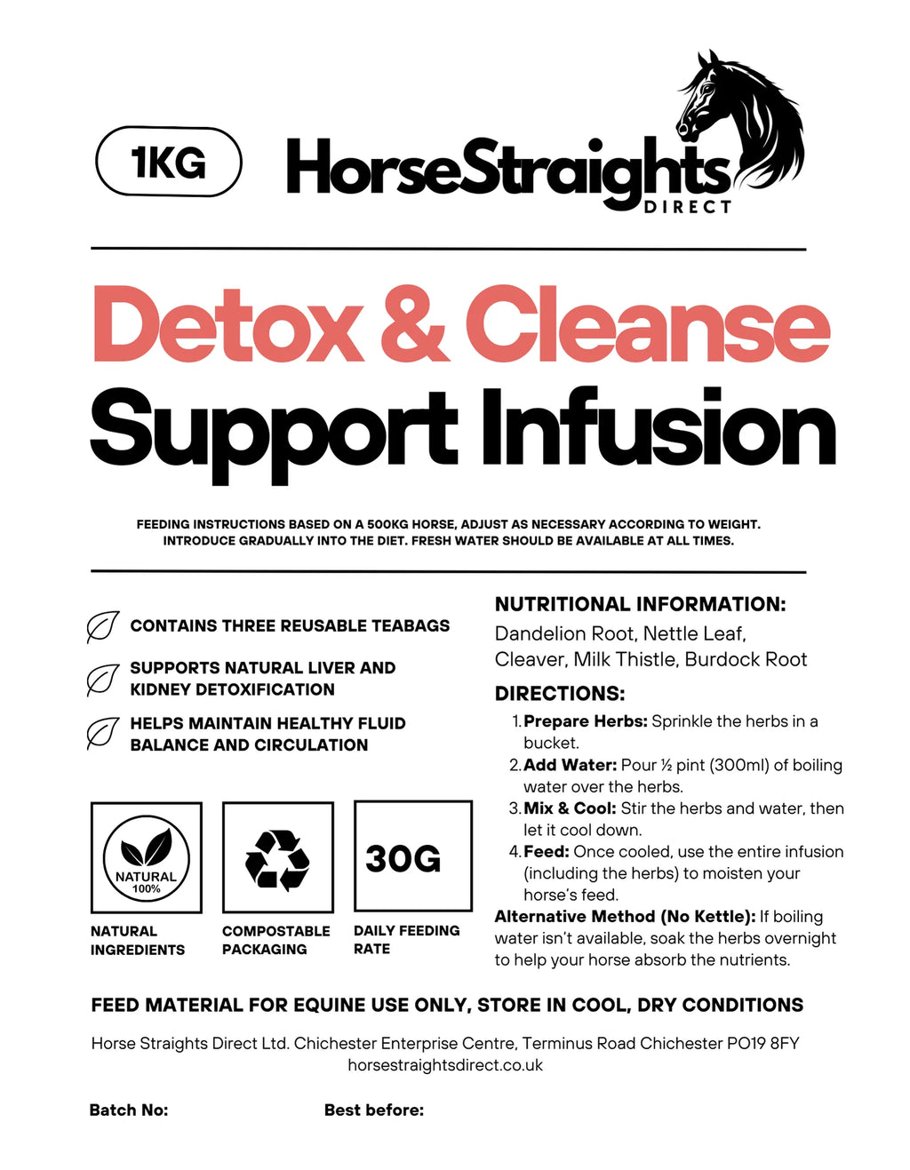 Horse Straights Direct Infusions 1Kg