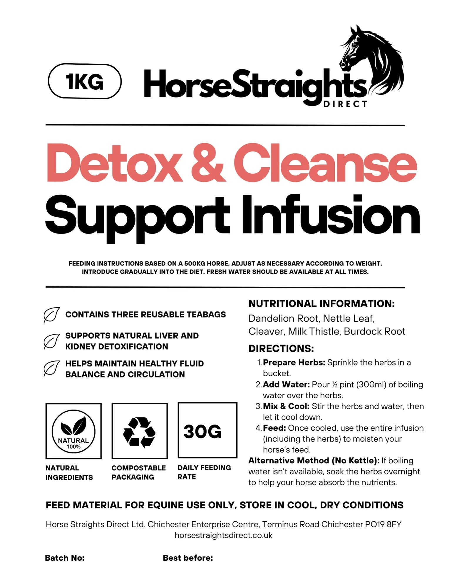 Horse Straights Direct Infusions 1Kg