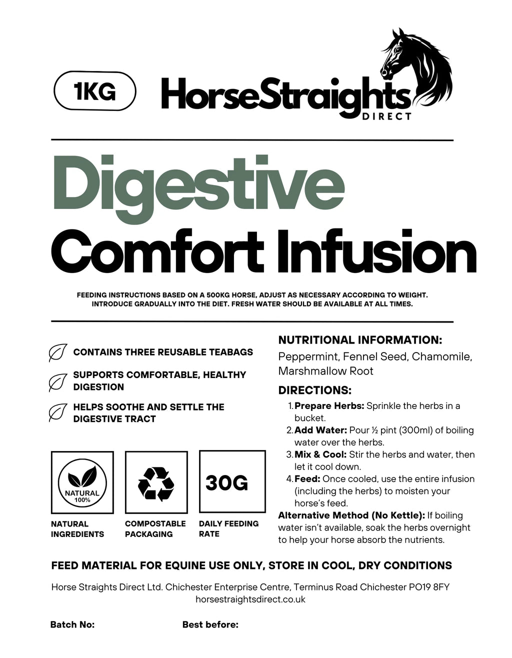 Horse Straights Direct Infusions 1Kg