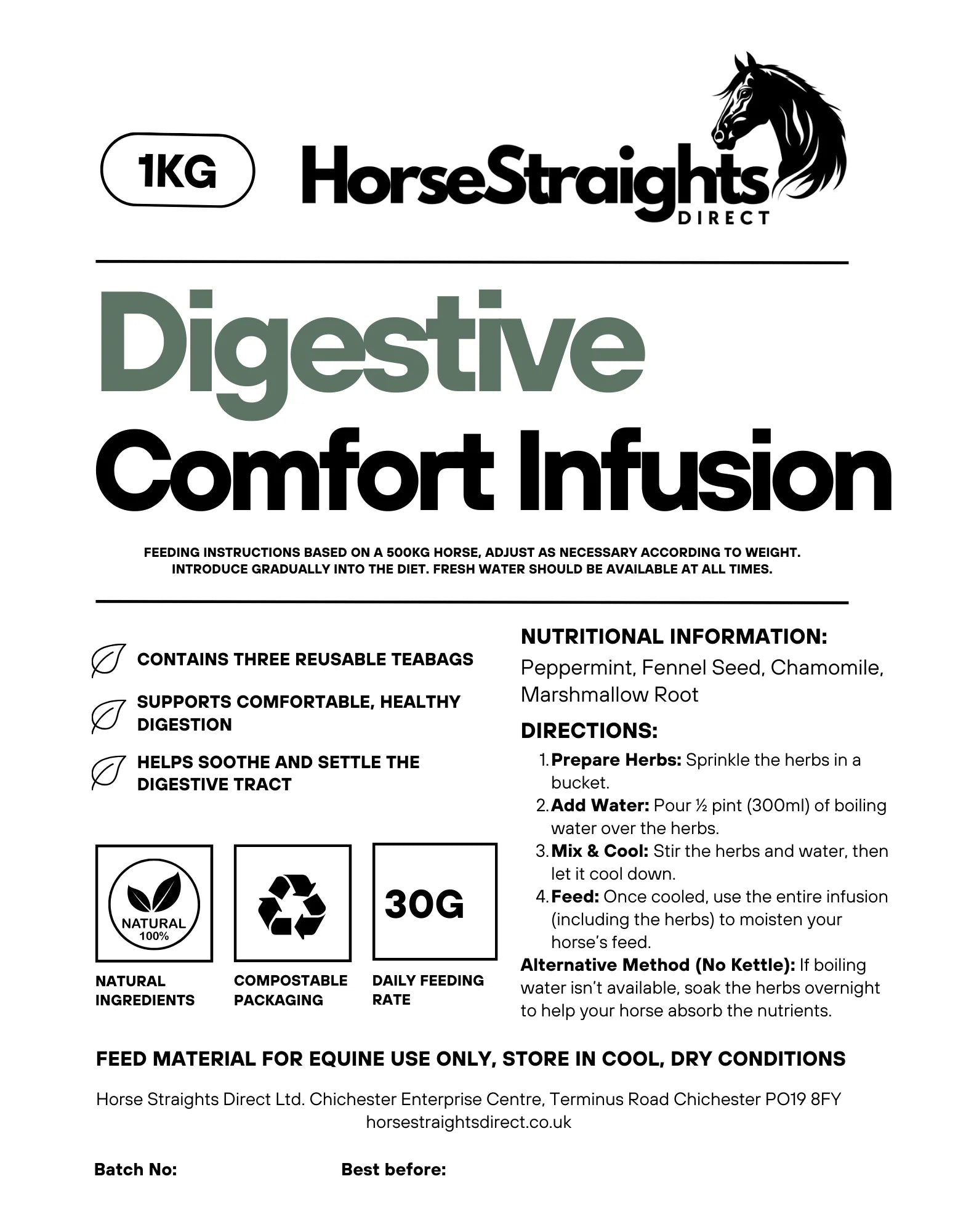 Horse Straights Direct Infusions 1Kg