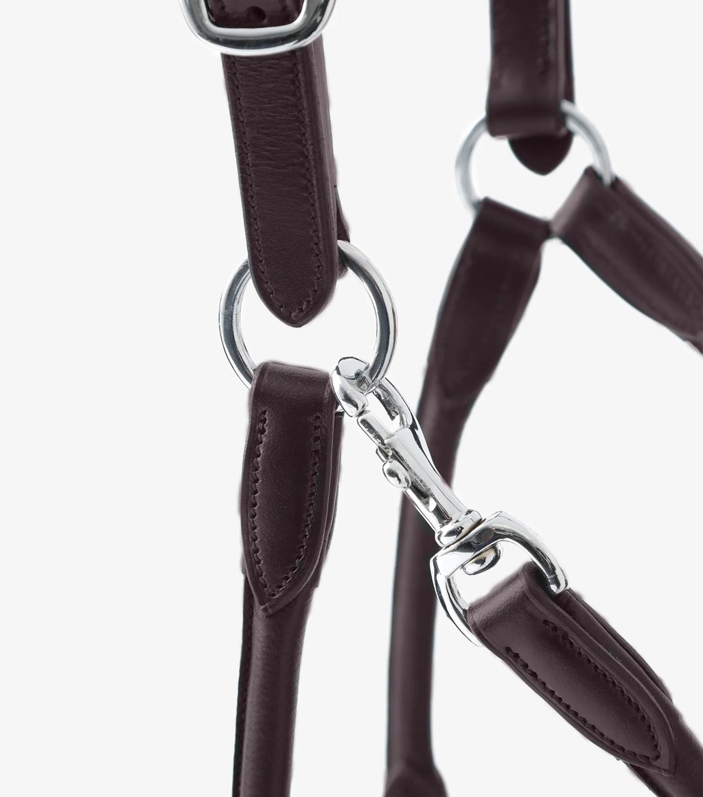 Premier Equine Hennaroso Rolled Anatomic Leather Headcollar