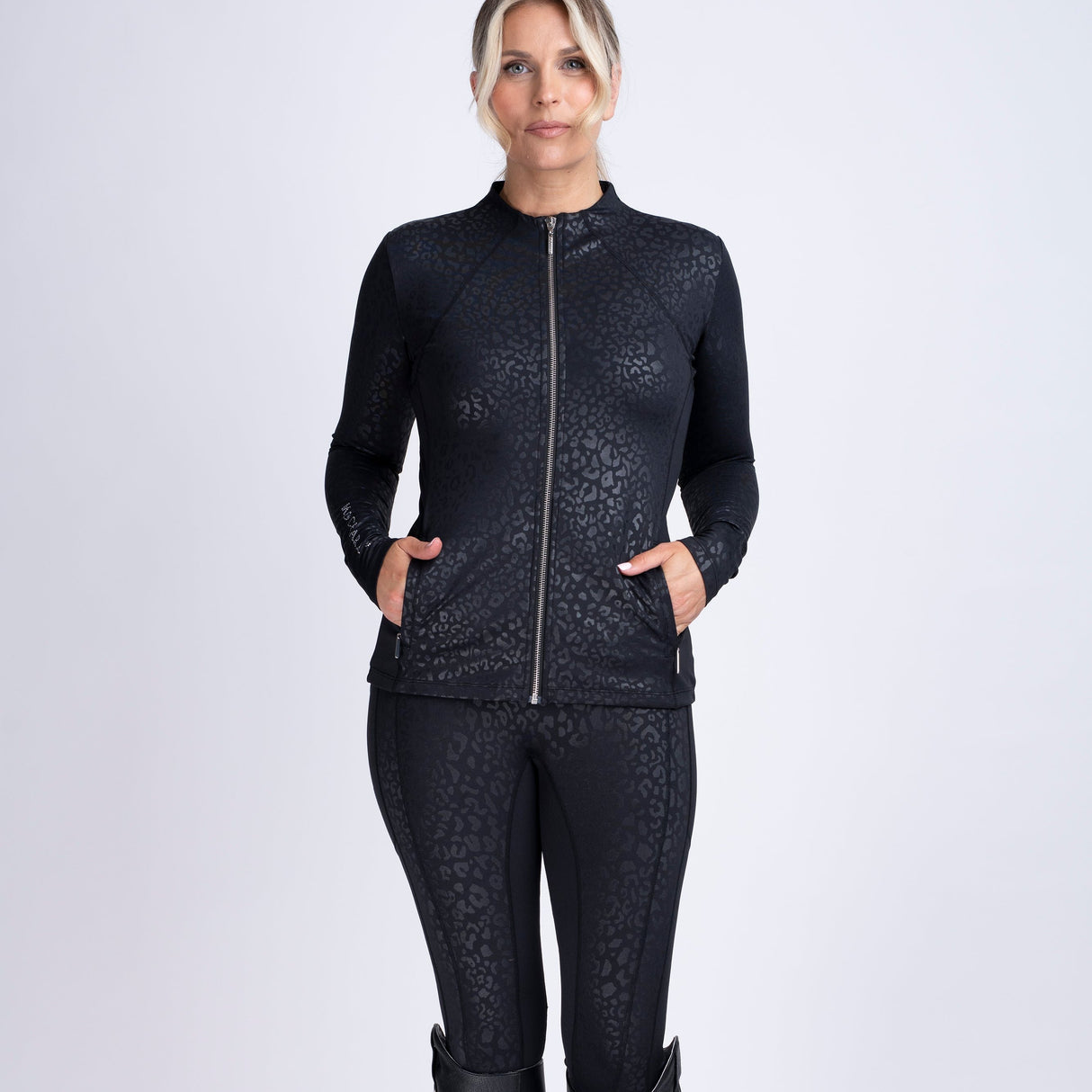 Mochara Luxe Leopard Fusion Full Zip Jacket