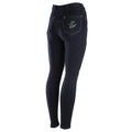Legacy Contrast Junior Jodhpurs - Navy With Lime Green Stitching