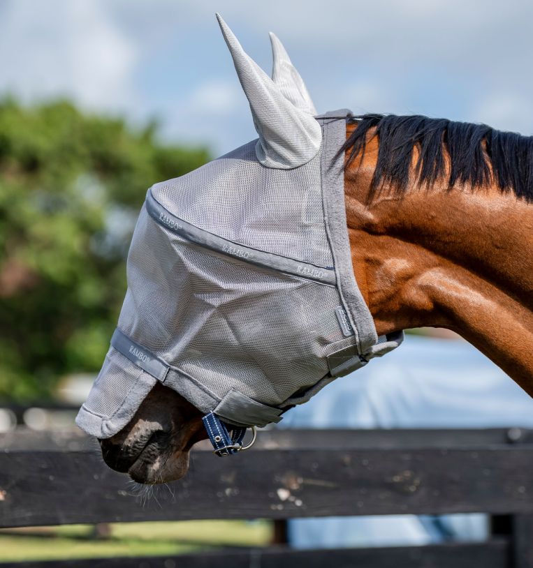 Rambo Flymask Silver Titanium Grey
