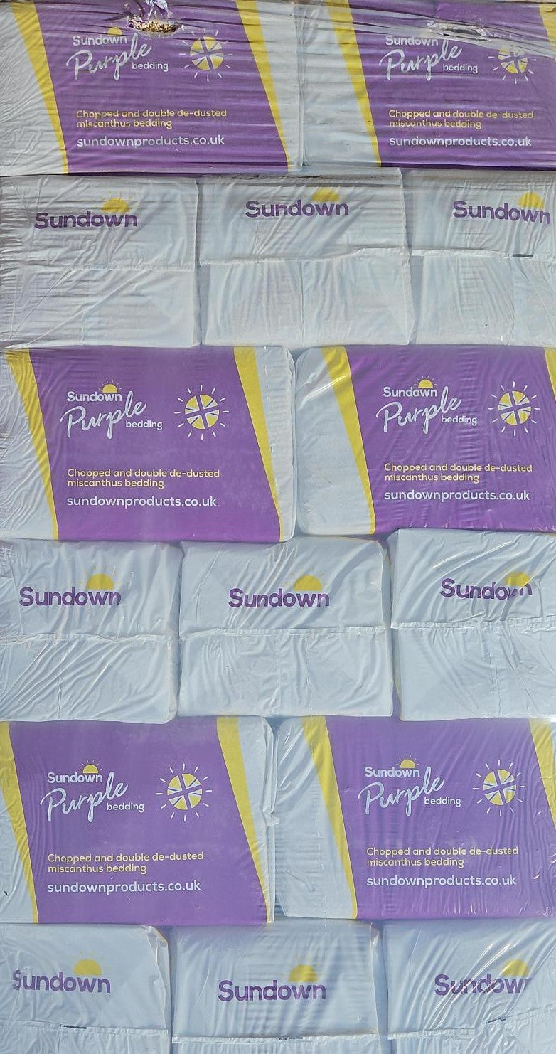 Sundown Purple Chopped Miscanthus Straw Bedding Pallet (25x19kg)