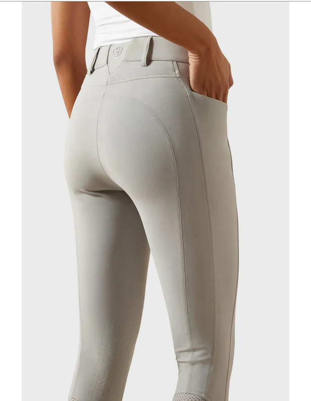 Ariat Womans Tri Factor Knee Grip Breech Show Grey