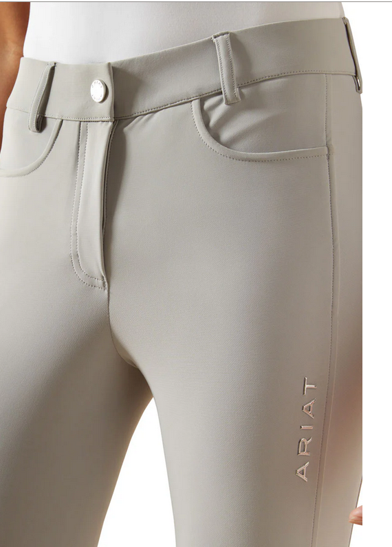 Ariat Womans Tri Factor Knee Grip Breech Show Grey