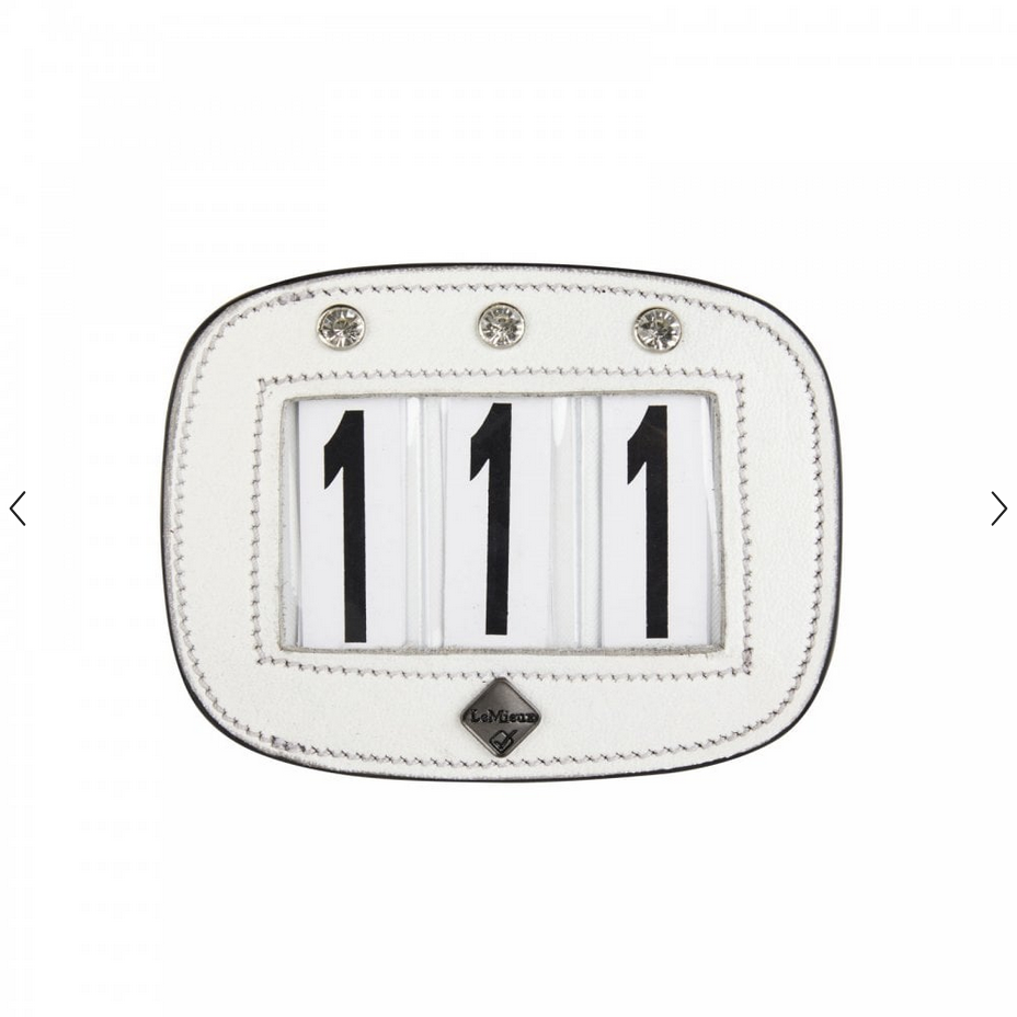 Lemieux Leather Saddle Number Diamante White