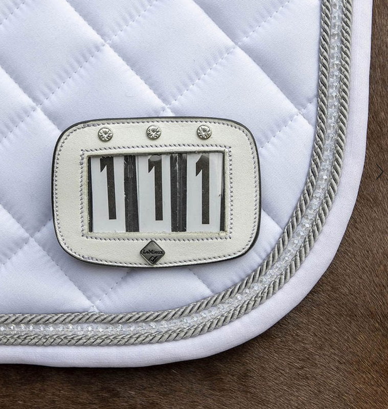 Lemieux Leather Saddle Number Diamante White