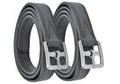 Dever Platinum Hide Covered Leathers Curved Buckle