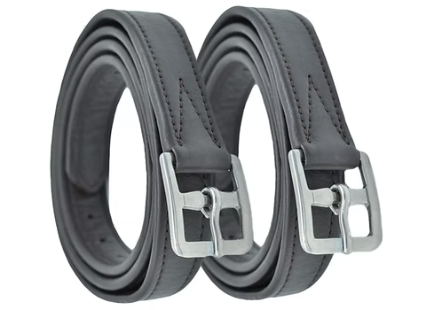 Dever Platinum Hide Covered Leathers Curved Buckle