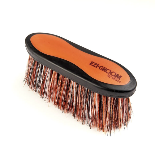 Shires Ezi-Groom Long Bristle Dandy Brush - Orange