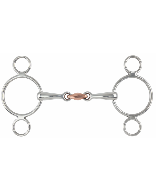 Shires Two Ring Copper L Ozenge Gag