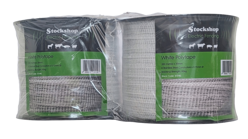 Stockshop 20Mm X 200M Polytape Twin Pack