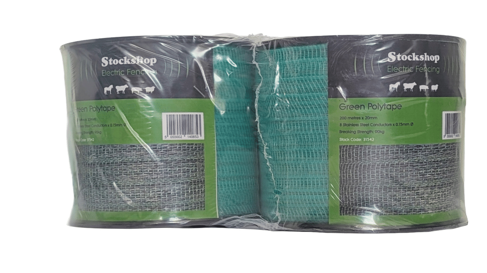 Stockshop 20Mm X 200M Polytape Twin Pack