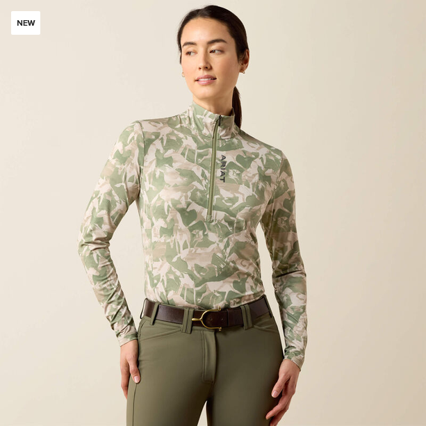 Ariat Lunaveil 1/2 Zip Baselayer - Print