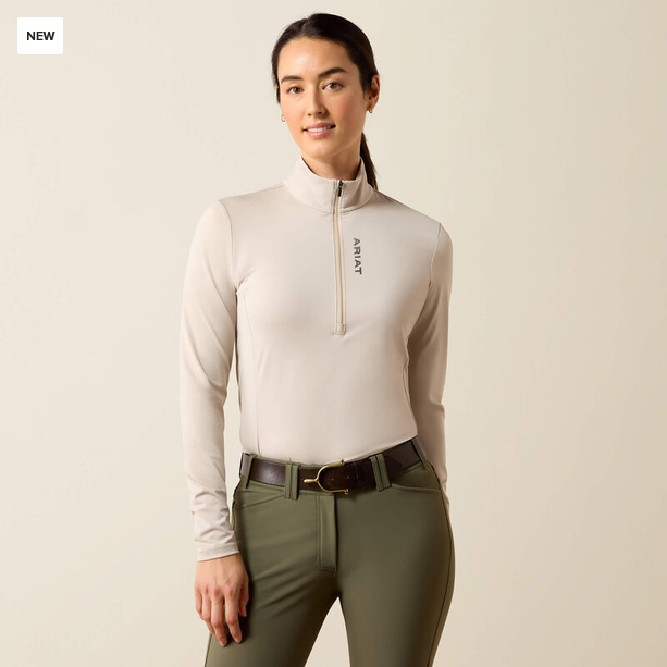 Ariat Lunaveil 1/2 Zip Baselayer - Chateau Grey