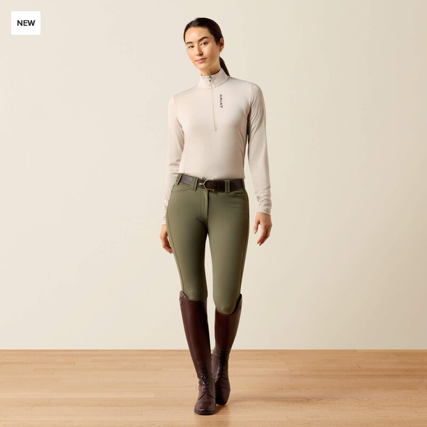 Ariat Lunaveil 1/2 Zip Baselayer - Chateau Grey
