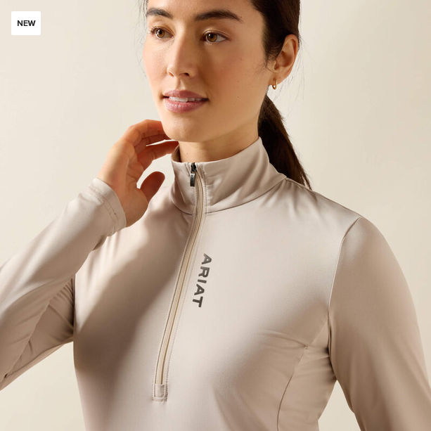 Ariat Lunaveil 1/2 Zip Baselayer - Chateau Grey