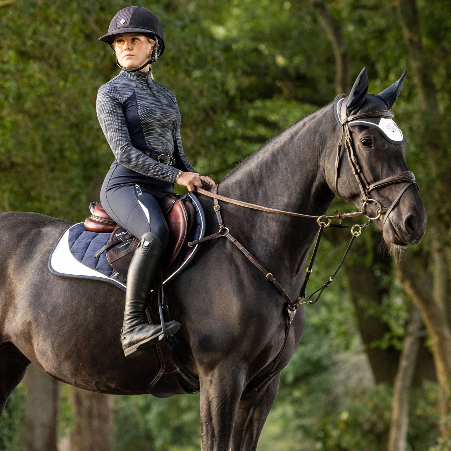 Lemieux Suede Close Contact Reflective Saddlepad