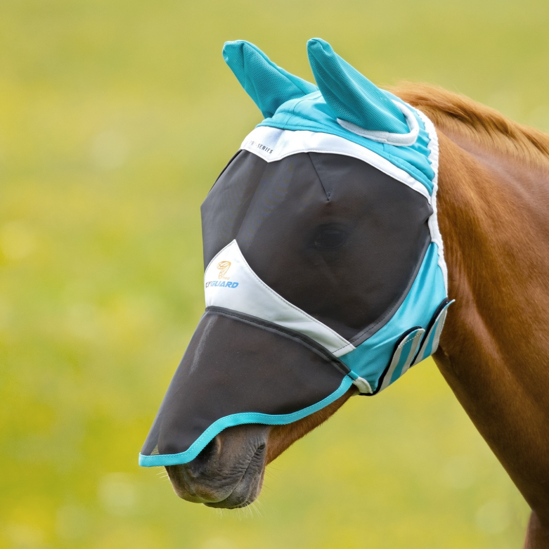 Flygard Pro Fine Mesh Fly Mask With Ears & Nose