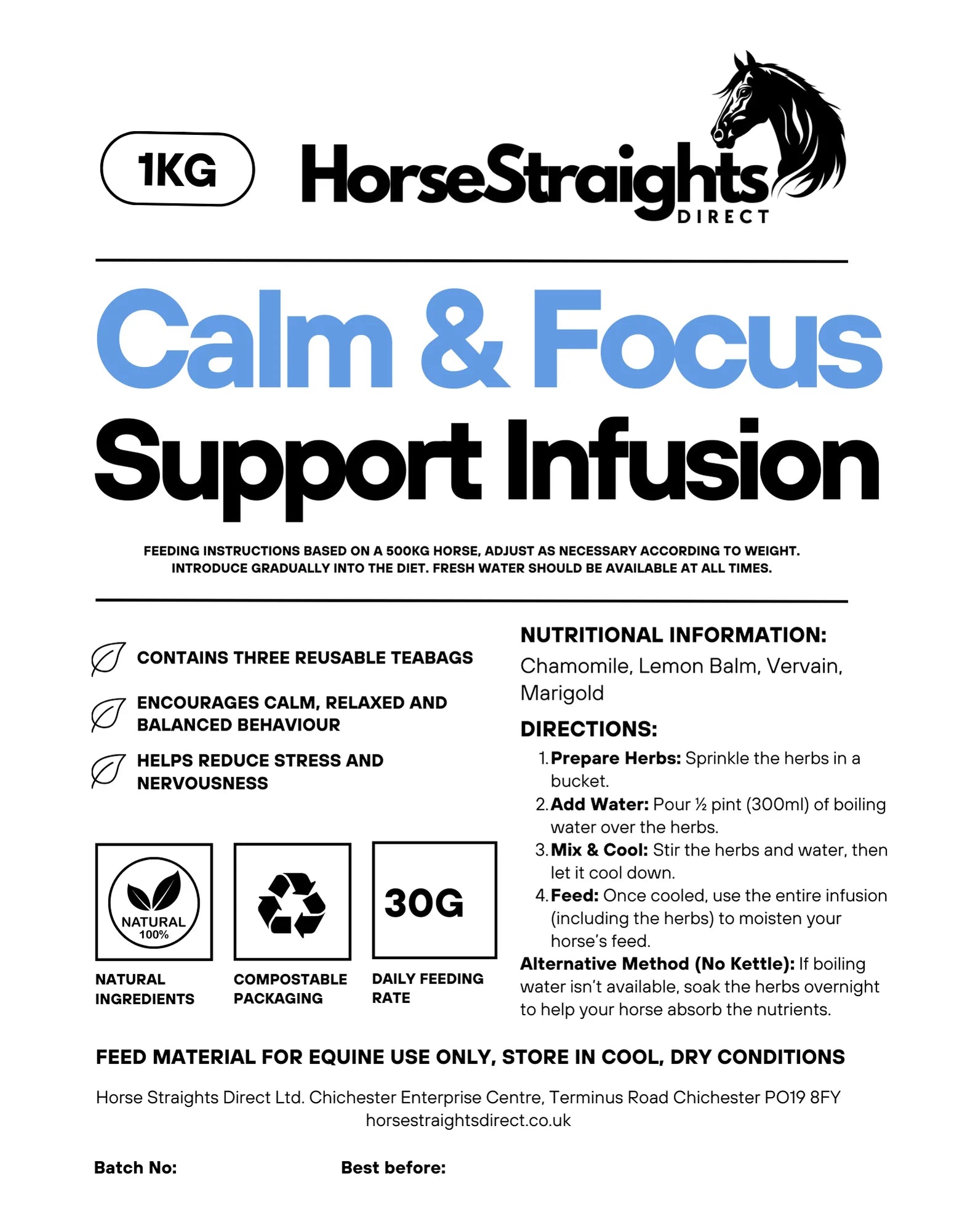 Horse Straights Direct Infusions 1Kg