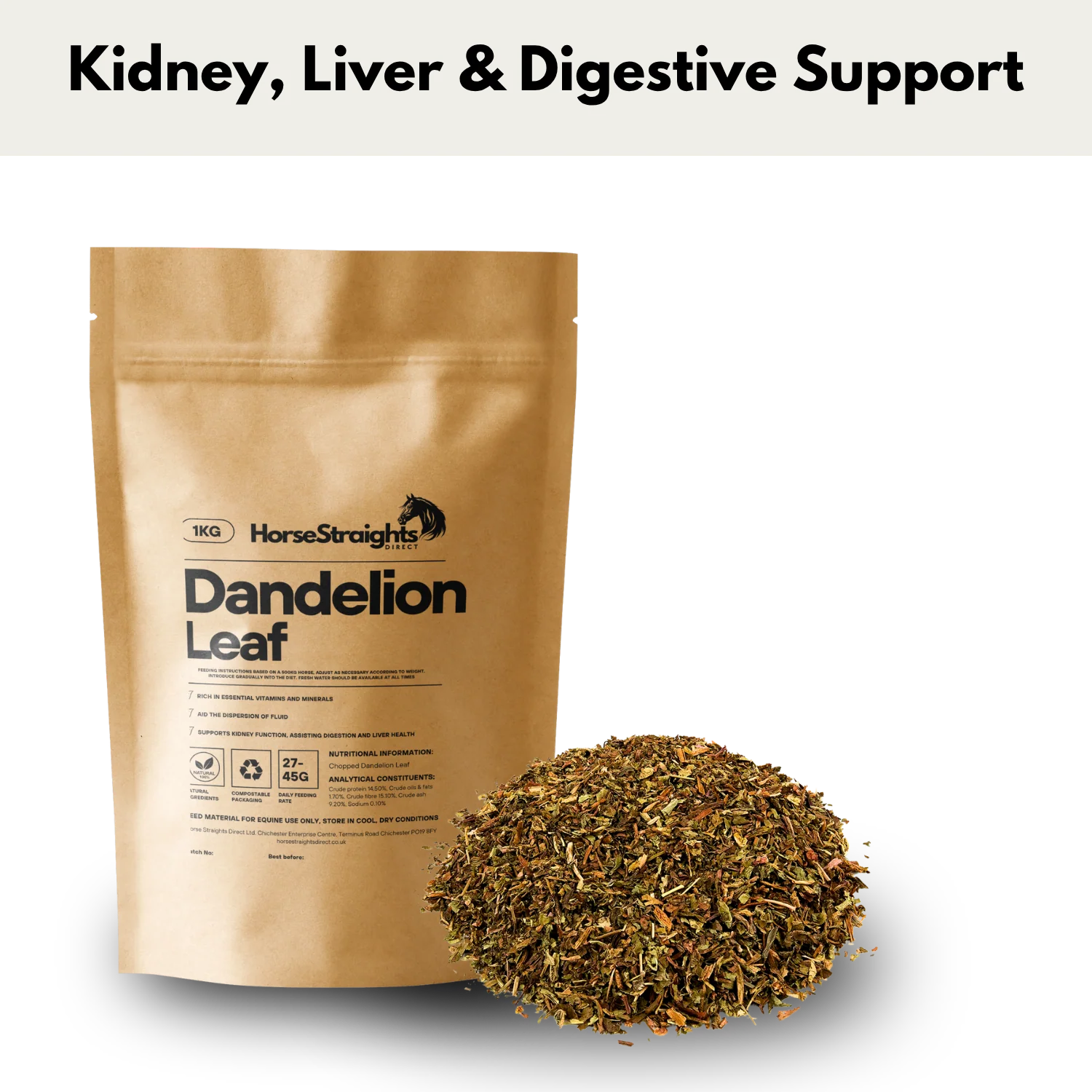 Horse Straights Direct Dandelion Leaf 6Kg