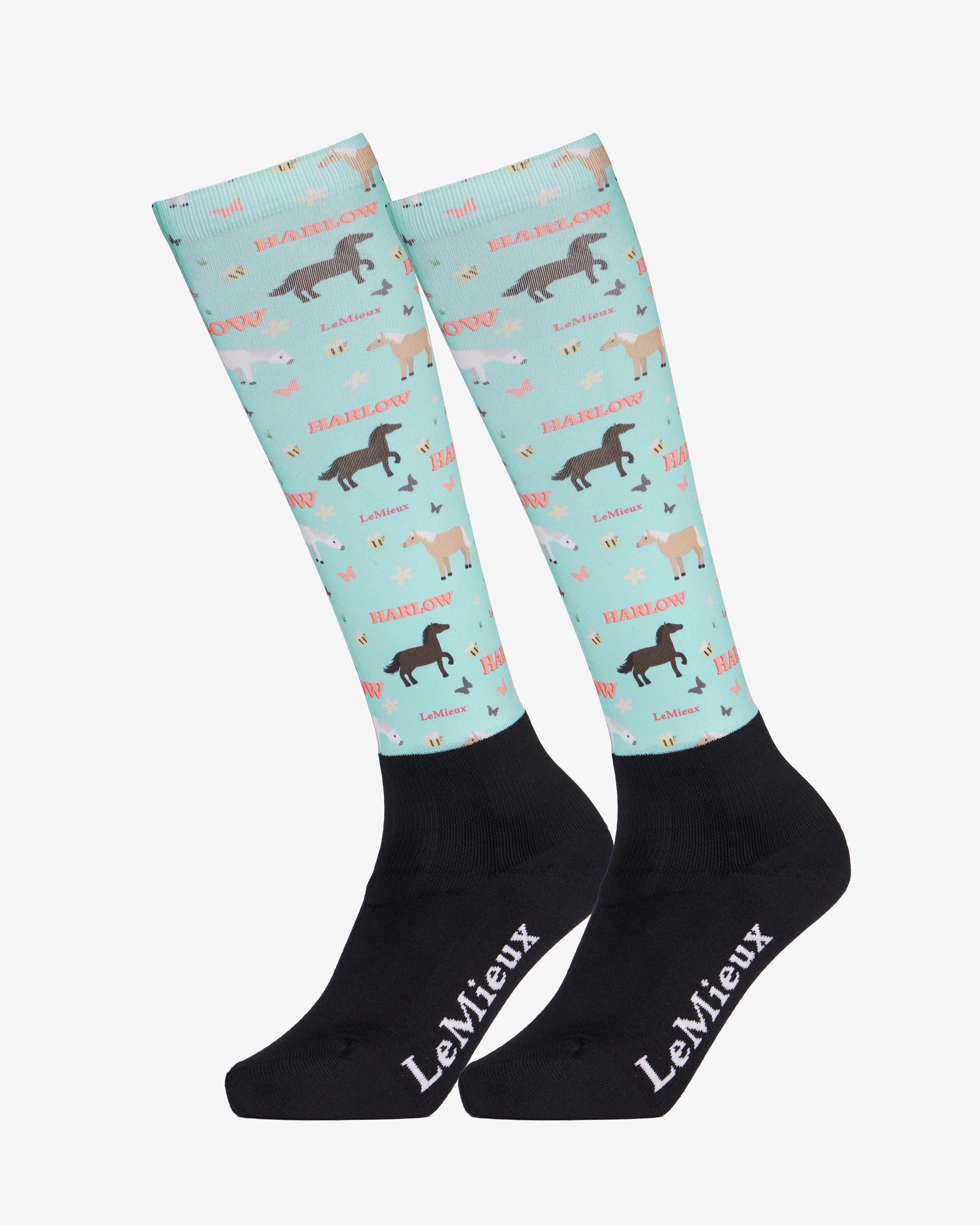 Lemieux Harlow Pony Print Footsie Socks