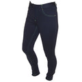 Legacy Ladies Contrast Jodphurs - Navy With Lime Green Stitching