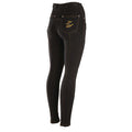 Legacy Contrast Junior Jodhpurs - Black With Gold Stitching