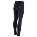 Legacy Contrast Junior Jodhpurs - Navy With Raspberry Stitching