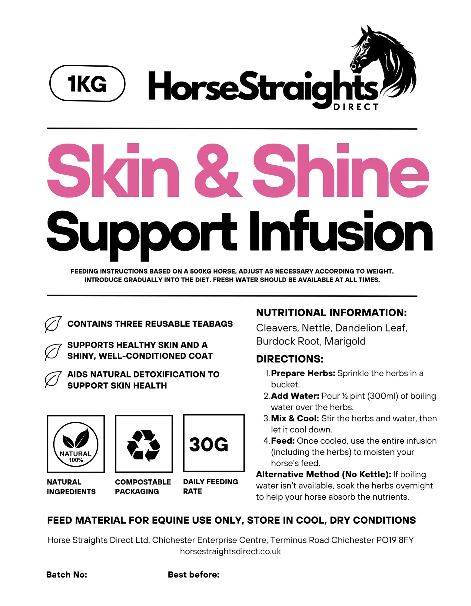 Horse Straights Direct Infusions 1Kg